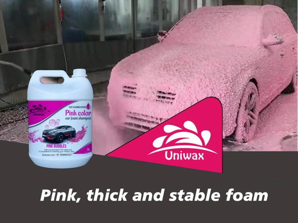 uniwax pink colour foam shampoo with wax / Produces Thick Coloured Foam Car Washing Liquid - 20 liter, Pink