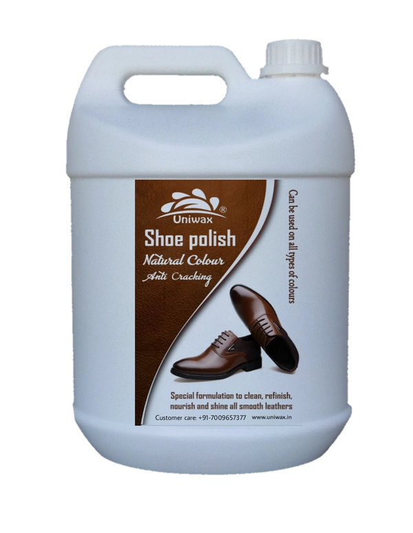 Uniwax Leather Shoe Polish Natural colour – Premium Shoe Shine for All Leather Colors – Nourishes, Protects & Restores – Long-Lasting Gloss - 5 kg