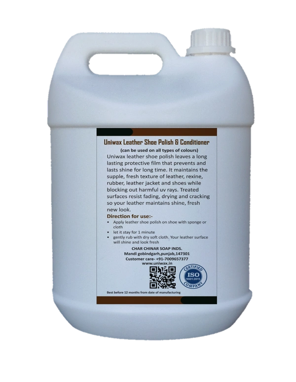 Uniwax Leather Shoe Polish Natural colour – Premium Shoe Shine for All Leather Colors – Nourishes, Protects & Restores – Long-Lasting Gloss - 5 kg