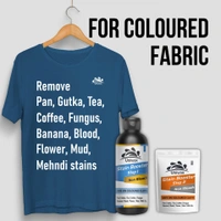 Stain booster for colored cloth pan, gutka, tea, blood, fungus, milk stain remover - 200 gram (100 gram each)