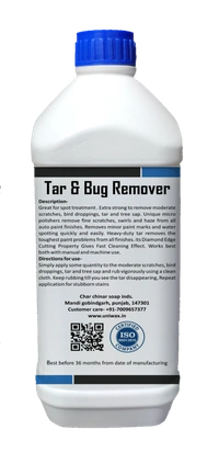Uniwax Heavy-Duty Tar Remover | Removes Tar, Grease & Road Grime | Safe for Paint & Glass - 1 liter