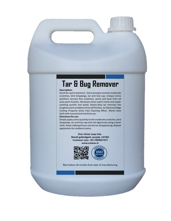Uniwax Tar & Bug Remover Spray - Fast-Acting Formula for Windshields, Bumpers & Paint, Safe on All Surfaces. - 5 liter