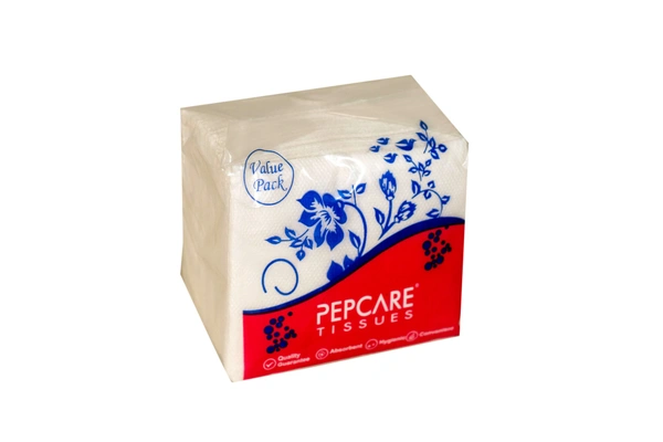 Pepcare Tissues Soft Tissue Paper Napkin ( Tissue Paper) (Pack of 4) - 27cm X 30cm, White, 100 Grams