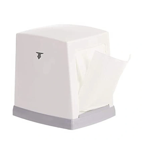 L Fold Tissue Dispenser with 2 Refill - White, 1