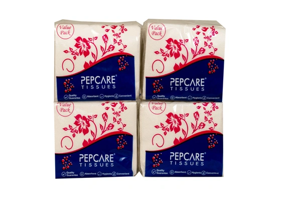 Pepcare Tissues Semi-Soft Tissue Paper Napkin ( Tissue Paper) (Pack of 4) -