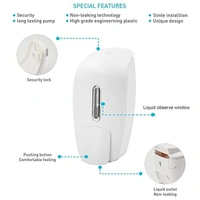 Pepcare 1000ML Manual Liquid soap Gel Shampoo Dispenser Wall Mounted for Bathroom Kitchen(Large,White)