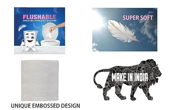 Pepcare PEPCARE TISSUES 2 Ply Toilet Paper Tissue Roll Family Pack 4 in 1 (100 Sheets Per roll) - 100