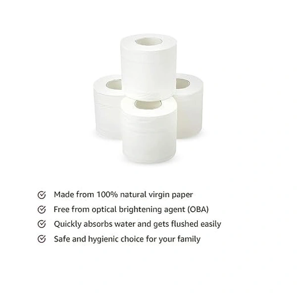 Pepcare PEPCARE TISSUES 2 Ply Toilet Paper Tissue Roll Family Pack 4 in 1 (100 Sheets Per roll) - 100
