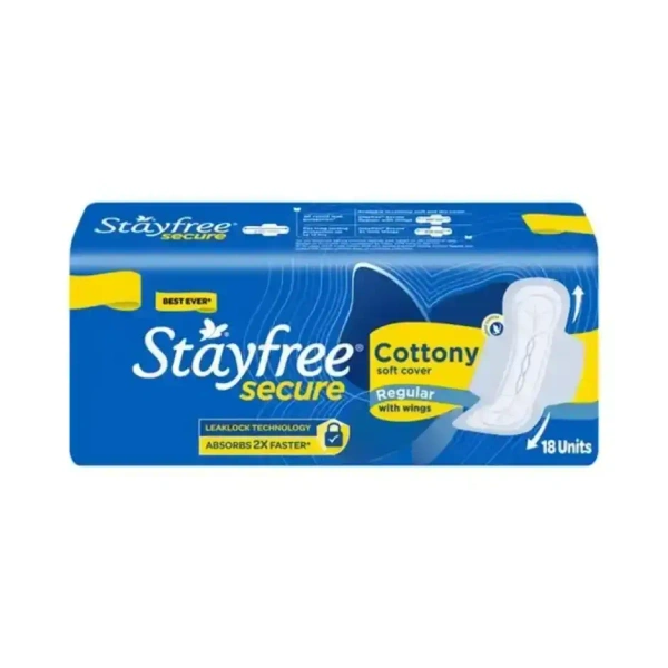 Stayfree Secure Cottony Soft Sanitary Pads (Regular Wings)
