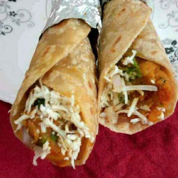 Cheese Paneer Kathi Roll