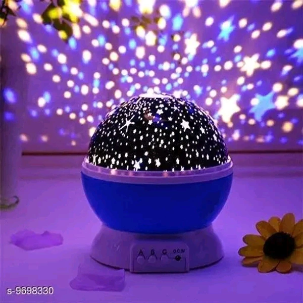 Star Master Rotating 360 Degree Moon Night Light Lamp Projector with Colors and USB Cable,Lamp for Room Night Bulb (Multi Color,Pack of 1,Plastic) LED
