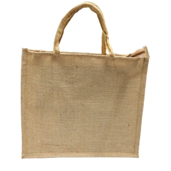 Palak Saxena Eco-Friendly Jute Bag-Reusable Tiffin/Shopping/Grocery Multipurpose Hand Bag with Zip