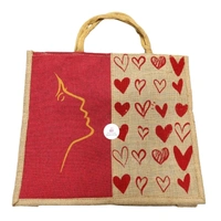 Palak Saxena Eco-Friendly Jute Bag-Reusable Tiffin/Shopping/Grocery Multipurpose Hand Bag with Zip