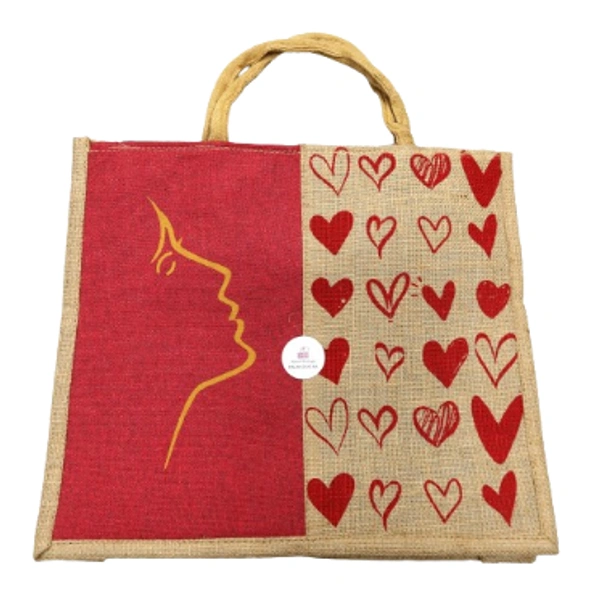 Palak Saxena Eco-Friendly Jute Bag-Reusable Tiffin/Shopping/Grocery Multipurpose Hand Bag with Zip