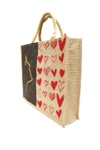 PALAK SAXENA Eco-Friendly Jute Bag-Reusable Tiffin/Shopping/Grocery Multipurpose Hand Bag with Zip (Brown)