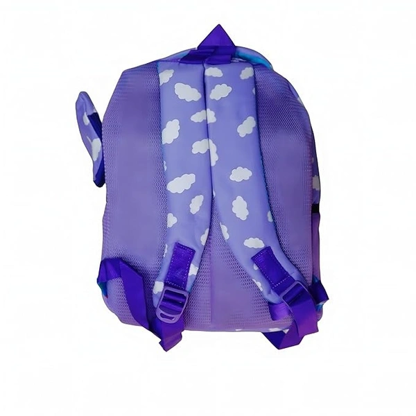 Cloud-Print Kids School Backpack - Lightweight, Durable, and Stylish for Boys and Girls (Purple) - Purple