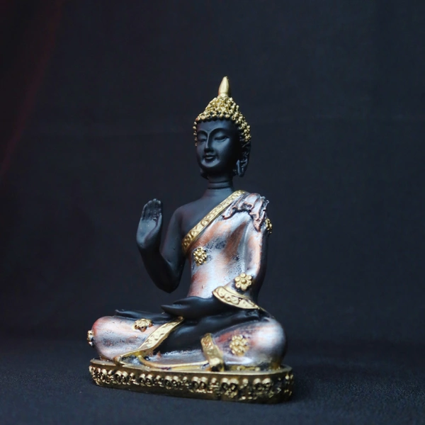 Palak Saxena Buddha Showpiece (16x10x5 cm) – Elegant Spiritual Idol for Home & Office Décor, Positivity & Meditation
