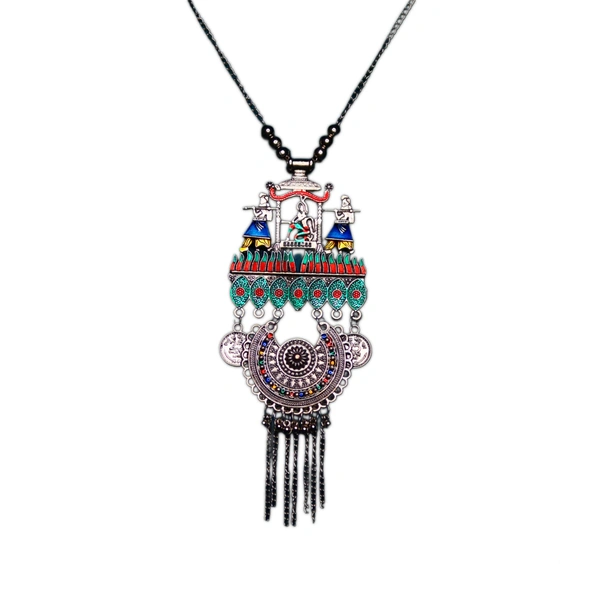 Timeless Beauty Traditional Oxidized Silver Necklace Set – Stylish Ethnic jewellery for Women