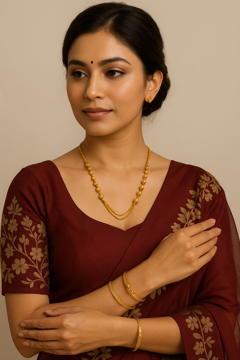 Gold Luxurious Multi-String Necklace