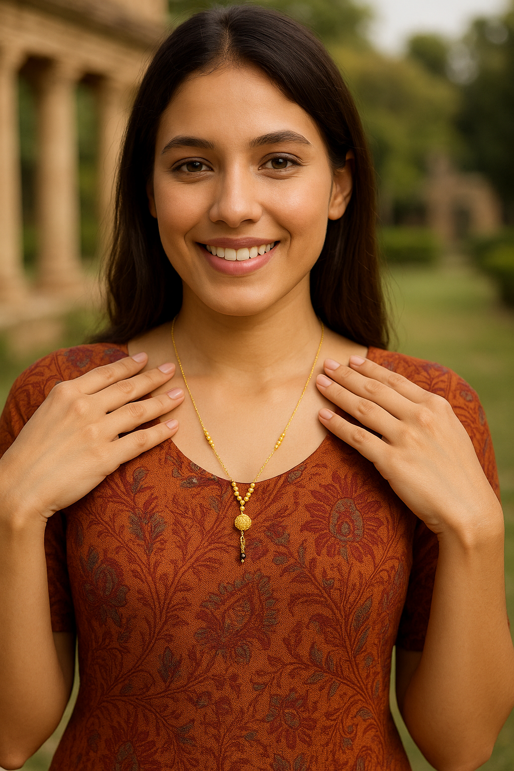Gold Glamour Balls Necklace