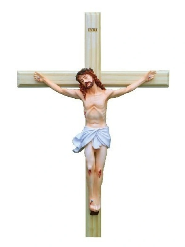 HOLY CROSS POLY RESIN           ITEM  CODE- BB1474C - 12 INCH X 18 INCH, MULTICOLOUR