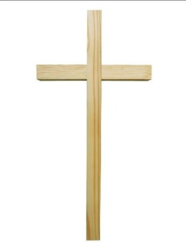 HOLY CROSS PINE WOOD COLOUR POLY RESIN ITEM CODE- BB - 17 INCH X 35 INCH, COLOUR
