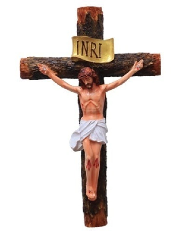 HOLY CROSS POLY RESIN           ITEM  CODE- BB2376C - 7 INCH X 11 INCH, MULTICOLOUR
