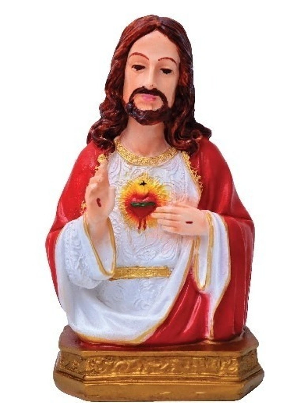 JESUS POLY RESIN STATUE ITEM CODE- BB2378C - 4 INCH X 6 INCH, MULTICOLOUR