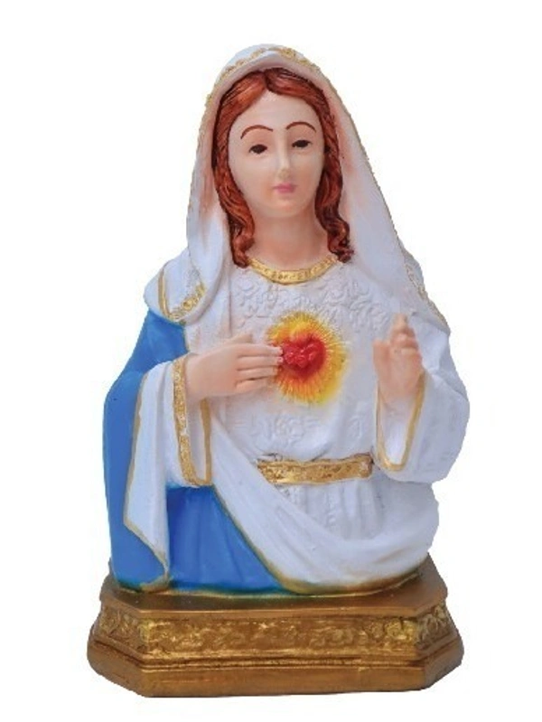 ST MARY POLY RESIN STATUE ITEM CODE- BB2379C - 4 INCH X 6 INCH, MULTICOLOUR