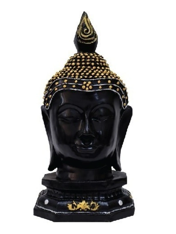 SREE BHUDDHA STATUE           ITEM  CODE- BB812D - 6 INCH X 11 INCH, BLACK & GOLD