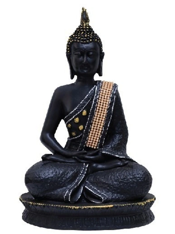 SREE BHUDDHA STATUE           ITEM  CODE- BB813D - BB813D, BLACK & GOLD
