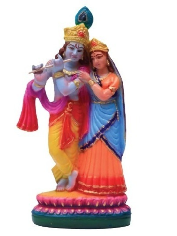 SREE RADHA KRISHNA STATUE ITEM CODE- BB924C - 4 INCH X 9 INCH, MULTICOLOUR