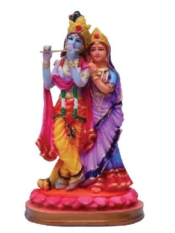 SREE RADHA KRISHNA STATUE ITEM CODE- BB943C - 7 INCH X 12 INCH, MULTICOLOUR