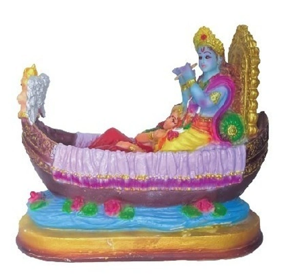 SREE RADHA KRISHNA STATUE ITEM CODE- BB953C - 7 INCH X6 INCH, MULTICOLOUR