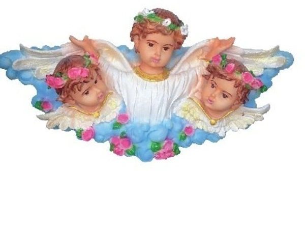 ANGEL STATUE POLY RESIN MATERIAL ITEM CODE- BB971C - 13 INCH X 6 INCH, MULTICOLOUR