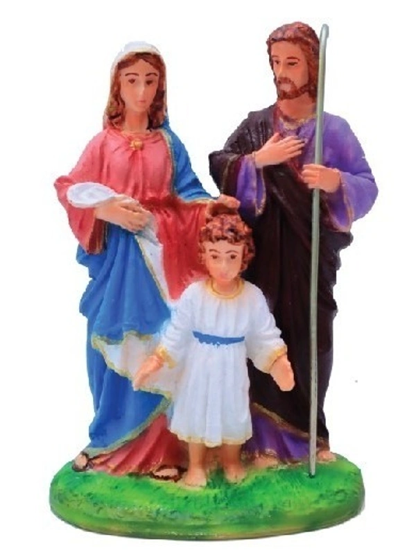 HOLY FAMILY POLY RESIN STATUE          ITEM  CODE- BB973C - 5 INCH X 7 INCH, MULTICOLUR