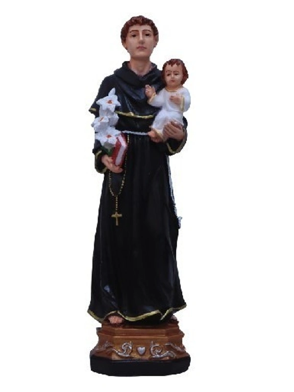 ST ANTONY  POLY RESIN STATUE          ITEM  CODE- BB984C - 5 INCH X 16 INCH, MULTICOLOUR