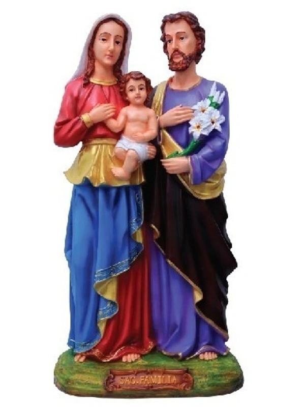 HOLY FAMILY POLY RESIN STATUE ITEM CODE- BB994C - 15 INCH X 27 INCH, MULTICOLOUR