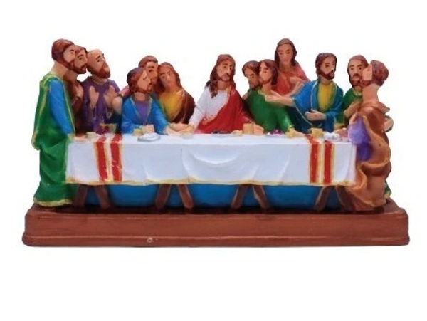 LAST SUPPER POLY RESIN MATERIAL ITEM CODE- BB975C - 12 INCH X 6 INCH, MULTICOLOUR