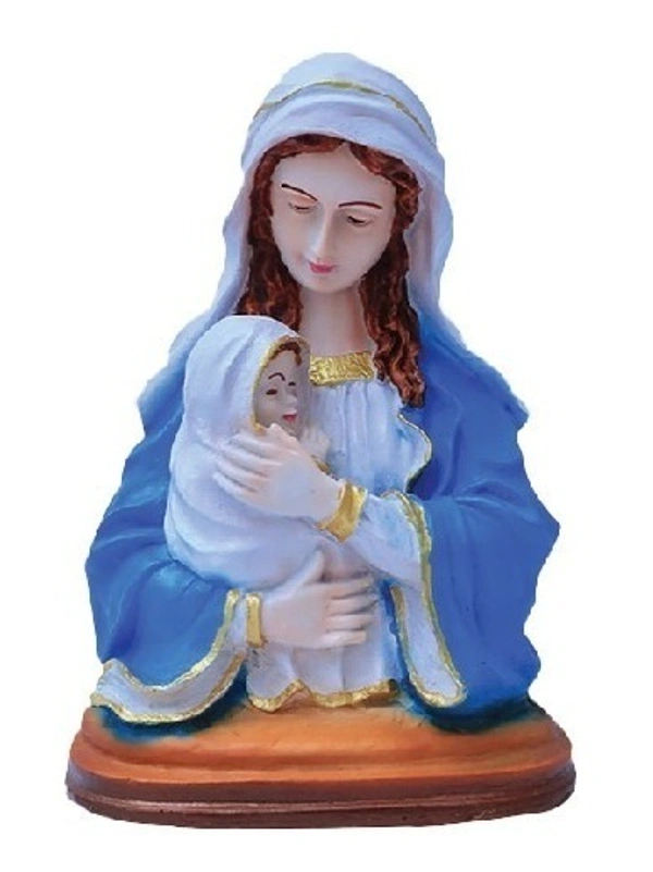 ST MARY  POLY RESIN STATUE          ITEM  CODE- BB1015C - 5 INCHX 8 INCH, MULTICOLOUR