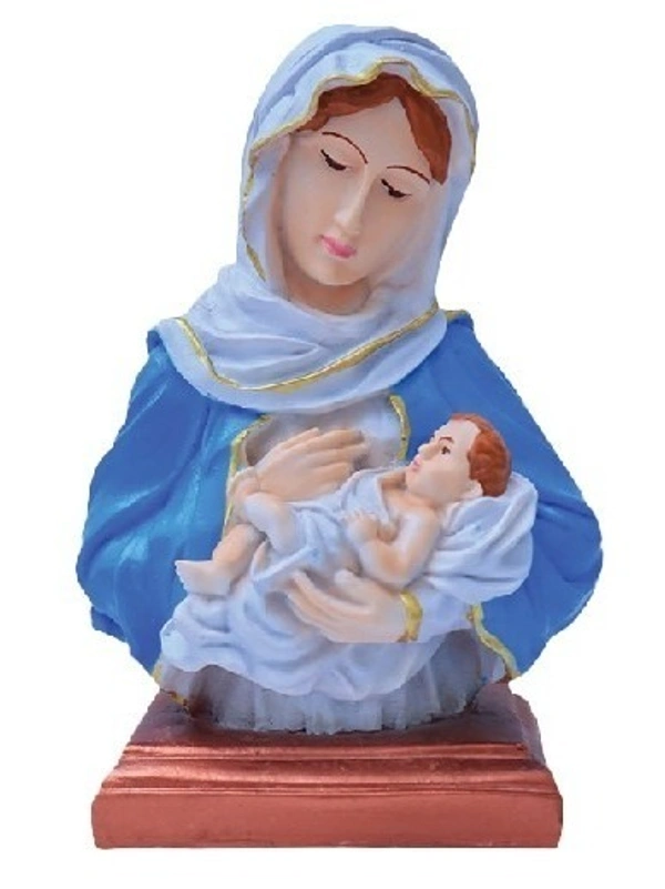 ST MARY  POLY RESIN STATUE          ITEM  CODE- BB - 6 INCH X 9 INCH, MULTICOLLUR