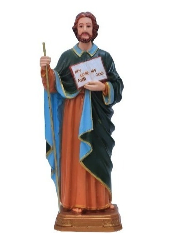ST. THOMAS POLY RESIN STATUE ITEM CODE- BB1037C - 4 INCH X 12 INCH, MULTICOLOUR