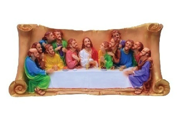 LAST SUPPER  POLY RESIN  MATERIAL          ITEM  CODE- BB - 9 INCH X 16 INCH, MULTICOLOUR