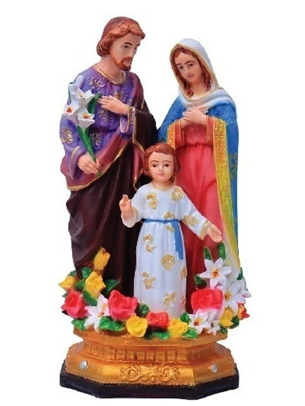 HOLY FAMILY POLY RESIN STATUE          ITEM  CODE- BB1061C - 7 INCH X 14 INCH, MULTICOLOUR