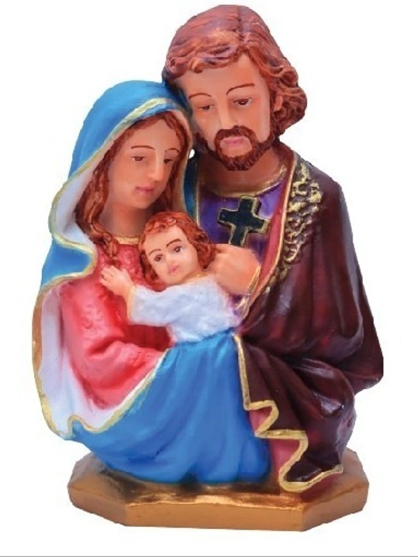HOLY FAMILY POLY RESIN STATUE          ITEM  CODE- BB1173C - 5 INCH X 8 INCH, MULTICOLOUR