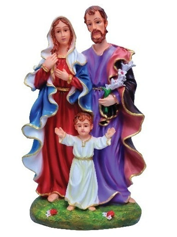 HOLY FAMILY POLY RESIN STATUE ITEM CODE- BB1174C - 10 INCH X 18 INCH, MULTICOLOUR
