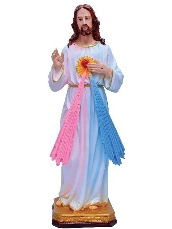 JESUS POLY RESIN STATUE ITEM CODE- BB1192C - 6 INCH X16 INCH, MULTICOLOUR