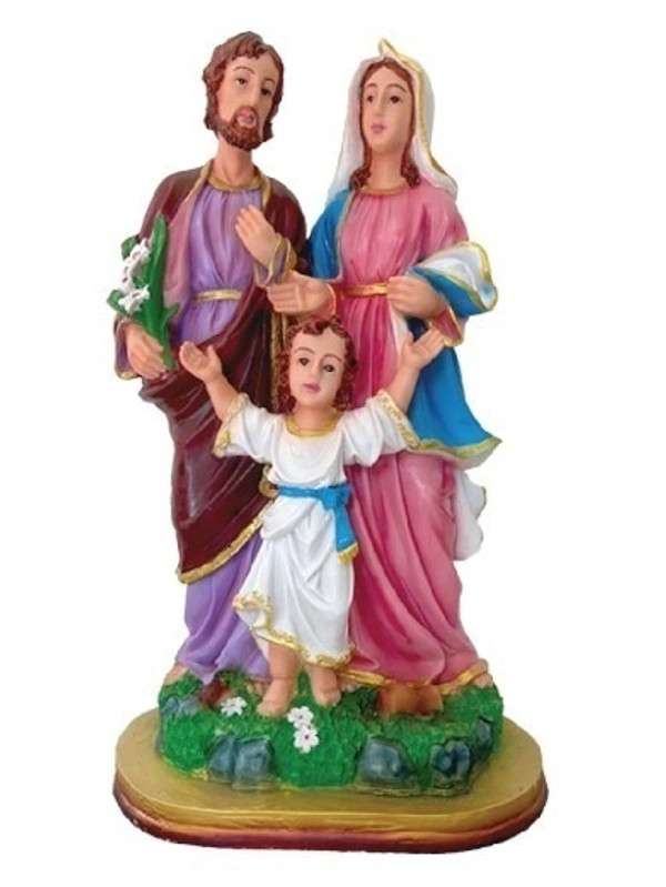 HOLY FAMILY POLY RESIN STATUE ITEM CODE- BB1210c - 11 INCH X 20 INCH, MULTICOLOUR