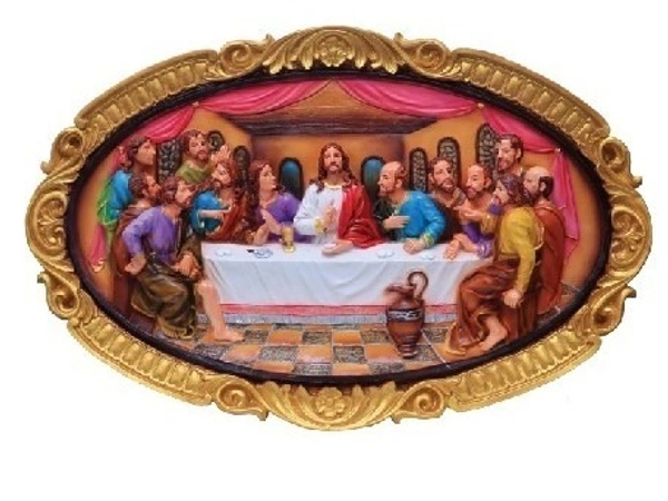 LAST SUPPER POLY RESIN MATERIAL ITEM CODE- BB1225C - 27 INCH X 18 INCH, MULTICOLOUR