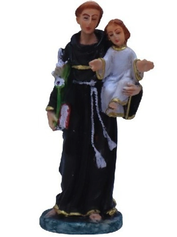 ST ANTONY  POLY RESIN STATUE          ITEM  CODE- BB1234C - 2 INCH X 6 INCH, MULTICOLOUR